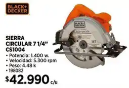 Construmart Black+ Decker sierra circular 7 1/4” oferta