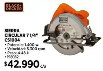 Construmart Black+ Decker sierra circular 7 1/4” oferta