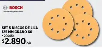 Construmart Bosch set 5 discos de lija oferta