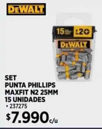 Construmart Dewalt set punta phillips maxfit oferta