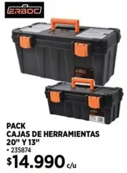 Construmart Pack cajas de herramientas 20" y 13" oferta