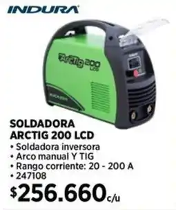 Construmart Indura Soldadora Arctig 200 LCD oferta