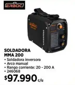 Construmart Erboc Soldadora MMA 200 oferta