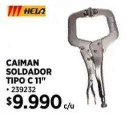 Construmart Hela caiman soldador tipo C 11" oferta