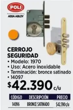 Construmart Poli cerrojo seguridad oferta