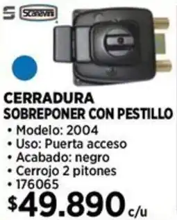 Construmart Cerradura sobreponer con pestillo oferta