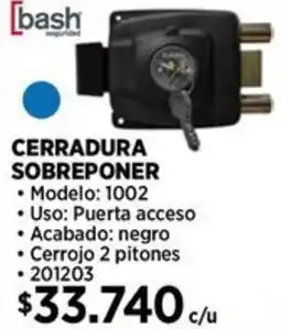 Construmart Bash cerradura sobreponer con pestillo oferta