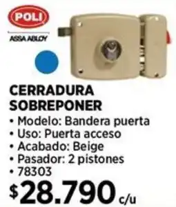 Construmart Poli cerradura sobreponer oferta