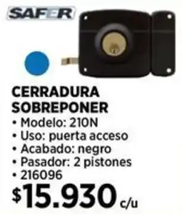 Construmart Safer cerradura sobreponer oferta