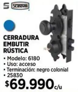 Construmart Scanavini cerradura embutir rústica oferta