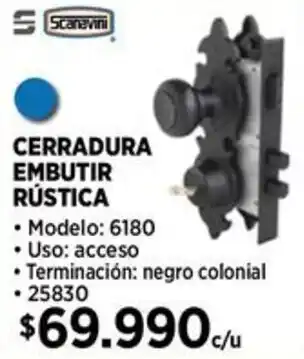 Construmart Scanavini cerradura embutir rústica oferta