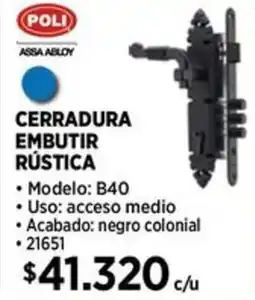 Construmart Poli cerradura embutir rústica oferta
