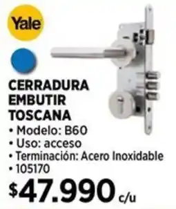 Construmart Yale cerradura embutir toscana oferta