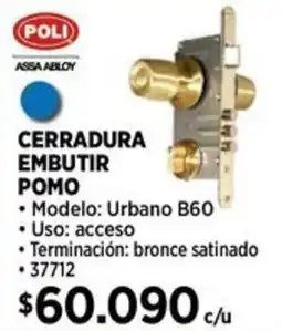 Construmart Poli cerradura embutir pomo oferta