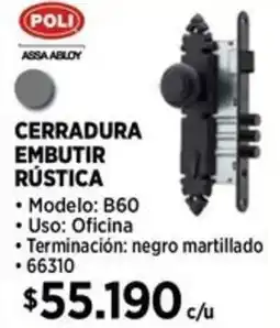 Construmart Poli cerradura embutir rústica oferta