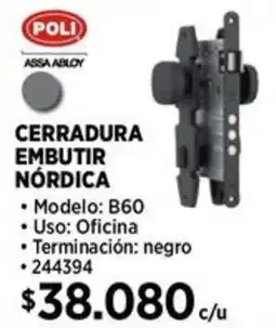 Construmart Poli cerradura embutir nórdica oferta