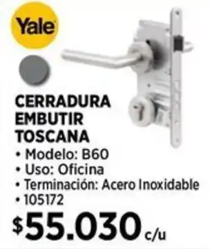 Construmart Yale cerradura embutir toscana oferta