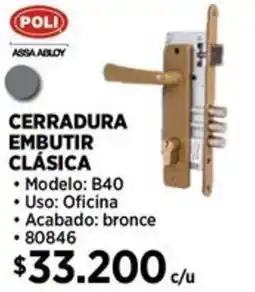 Construmart Poli cerradura embutir clásica oferta