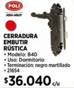 Construmart Poli cerradura embutir rústica oferta