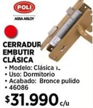 Construmart Poli cerradur embutir clásica oferta
