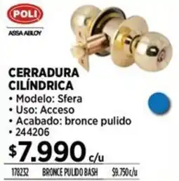 Construmart Poli cerradura cilíndrica oferta