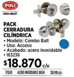 Construmart Poli pack cerradura cilindrica oferta