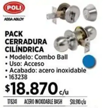 Construmart Poli pack cerradura cilindrica oferta