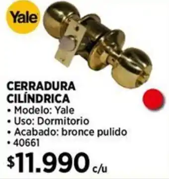 Construmart Yale cerradura cilindrica oferta