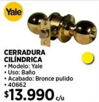 Construmart Yale cerradura cilindrica oferta