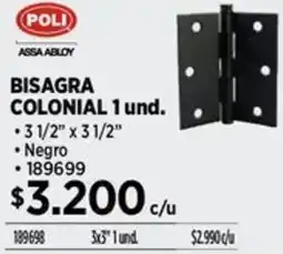 Construmart Poli assa abloy bisagra colonial oferta