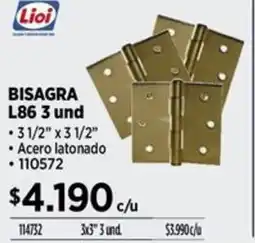 Construmart Lioi bisagra L86 oferta