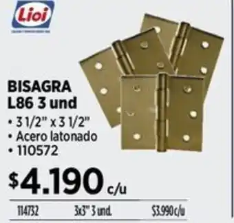 Construmart Lioi bisagra L86 oferta