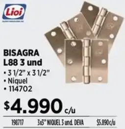 Construmart Lioi bisagra L88 oferta