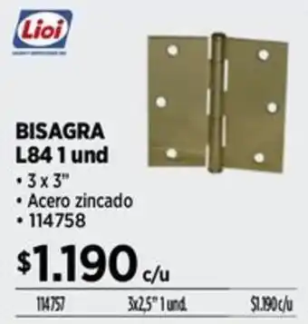 Construmart Lioi bisagra L84 oferta