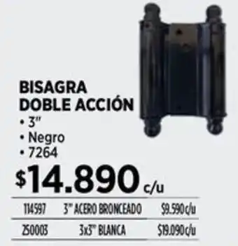 Construmart Bisagra doble acción 3" oferta
