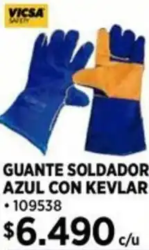 Construmart Vicsa guante soldador guante soldador azul con kevlar oferta
