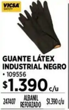 Construmart Guante safety guante látex industrial negro oferta