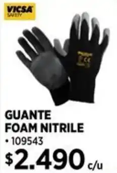 Construmart Vicsa safety guante foam nitrile oferta