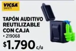 Construmart Vicsa safety tapón auditivo reutilizable con caja oferta
