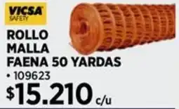 Construmart Vicsa safety rollo malla faena oferta