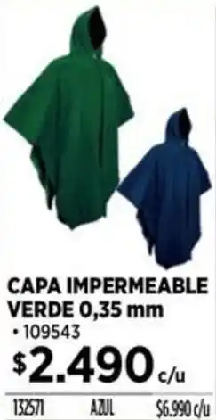 Construmart Capa impermeable verde oferta