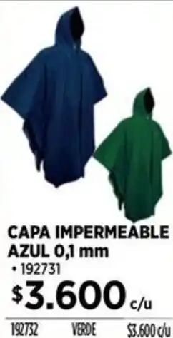 Construmart Capa impermeable azul oferta