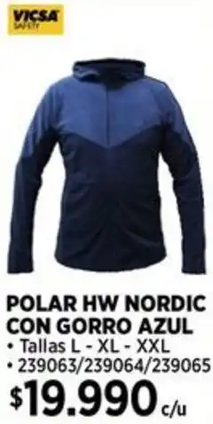 Construmart Vicsa safety polar hw nordic con gorro azul oferta