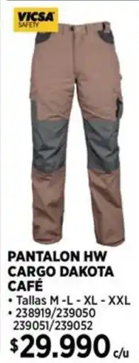 Construmart Vicsa safety café pantalon hw cargo dakota oferta