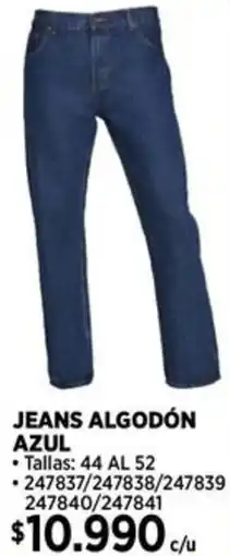 Construmart Jeans algodón azul oferta