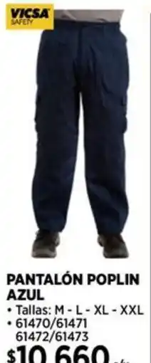 Construmart Vicsa safety pantalón poplin overol poplin azul oferta