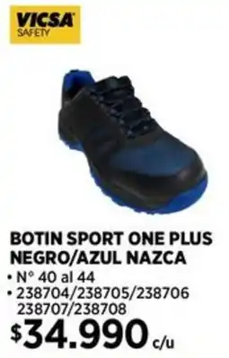 Construmart Vicsa safety botin sport one plus negro/azul nazca oferta