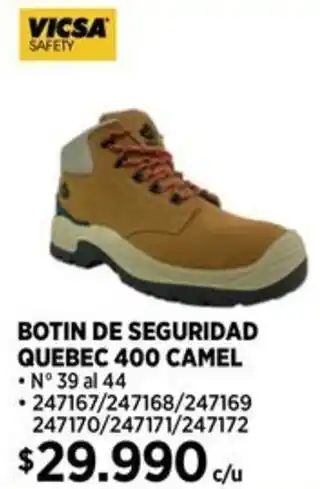 Construmart Vicsa safety botin de seguridad quebec 400 camel oferta