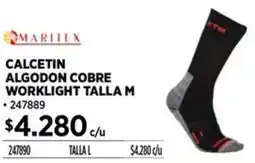 Construmart Maritex calcetin algodon cobre worklight oferta