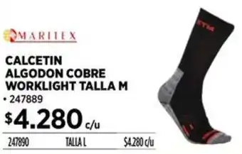 Construmart Maritex calcetin algodon cobre worklight oferta